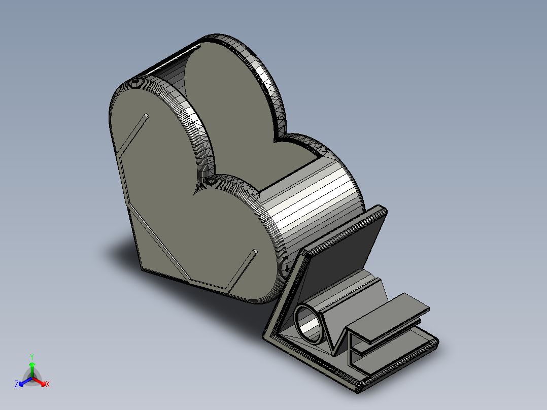 爱的笔筒正等轴测图