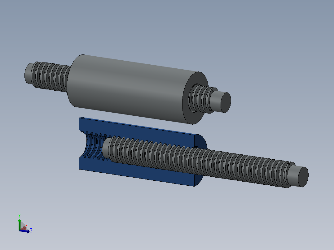solidworks 滚珠丝杆螺母模型