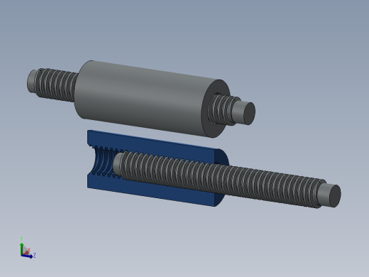 solidworks 滚珠丝杆螺母模型