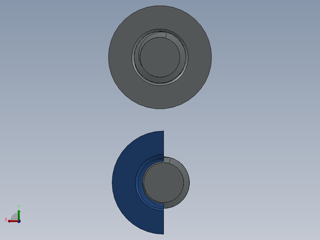 solidworks 滚珠丝杆螺母模型后视图