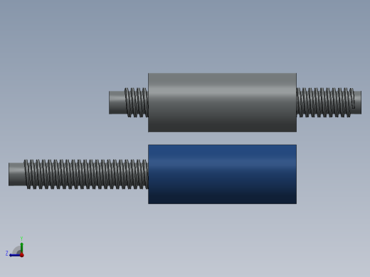 solidworks 滚珠丝杆螺母模型右视缩略图