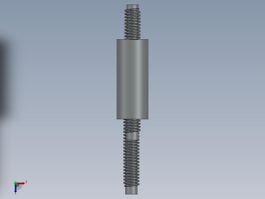 solidworks 滚珠丝杆螺母模型俯视图