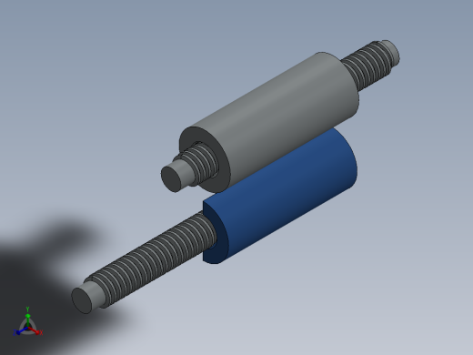 solidworks 滚珠丝杆螺母模型正等轴测缩略图