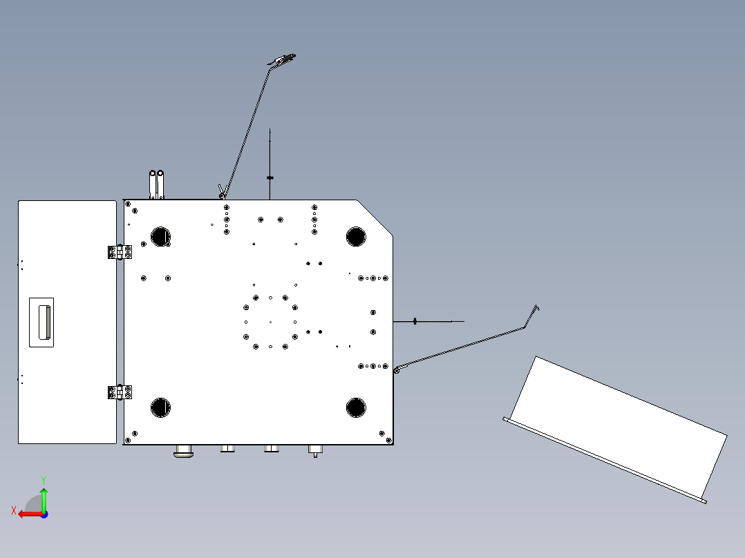 半自动转盘装配体后视图