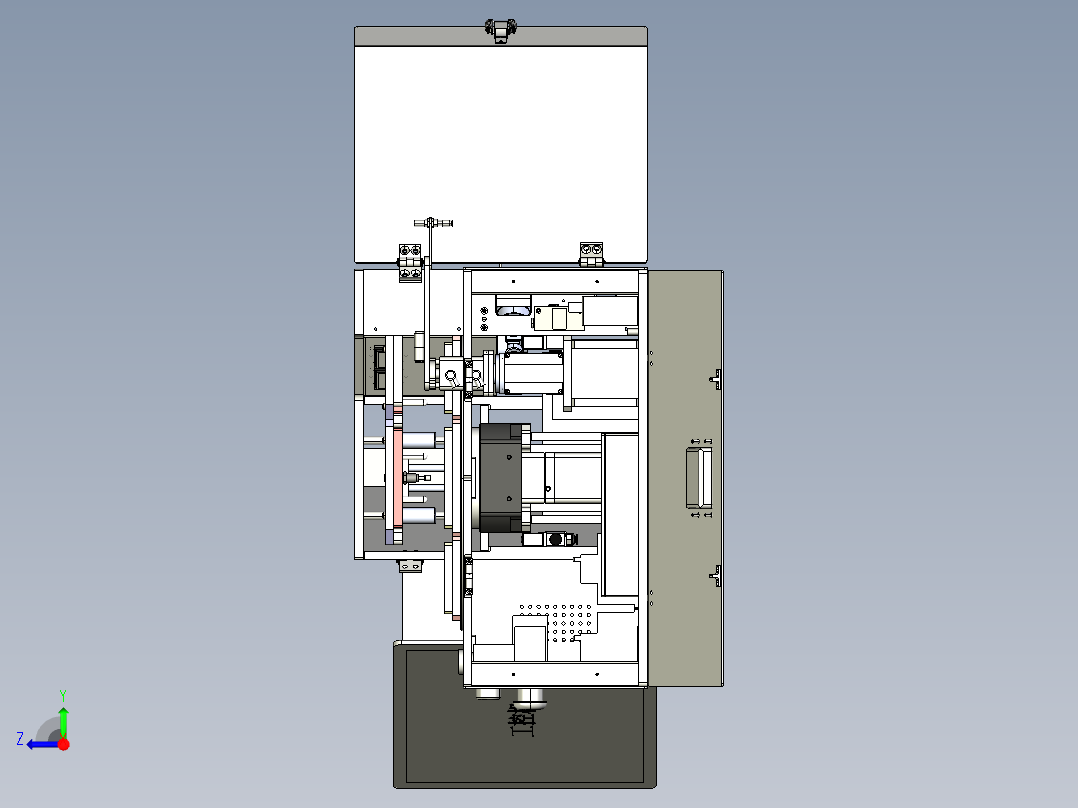 半自动转盘装配体右视图