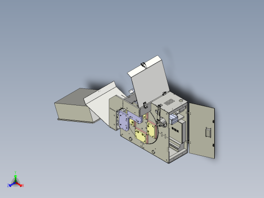 半自动转盘装配体正等轴测缩略图