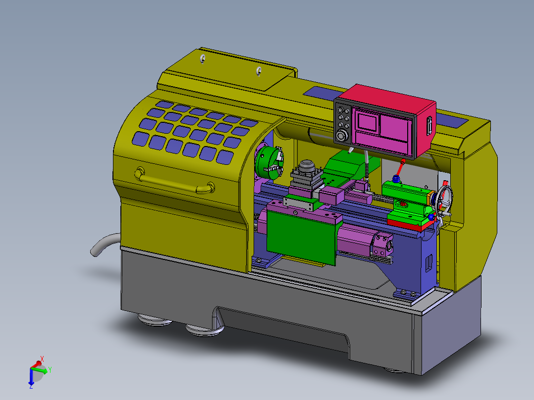 数控车床3D图纸非标自动化设备3D图纸3D模型设备