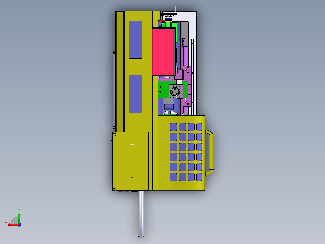 数控车床3D图纸非标自动化设备3D图纸3D模型设备后视图