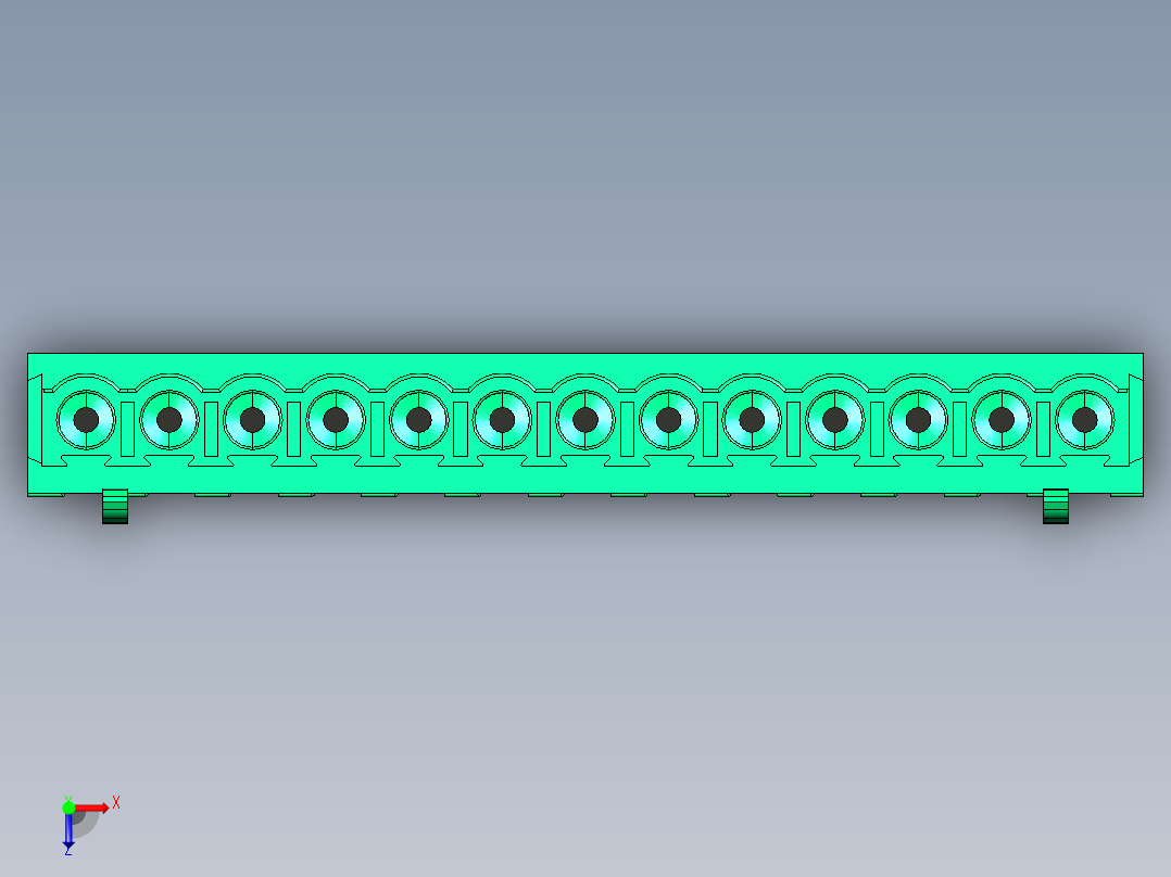 DEGSON 2EDG 系列 5.0mm 可插拔接线端子组-2EDGB-5.0-13P-14-00AH俯视图