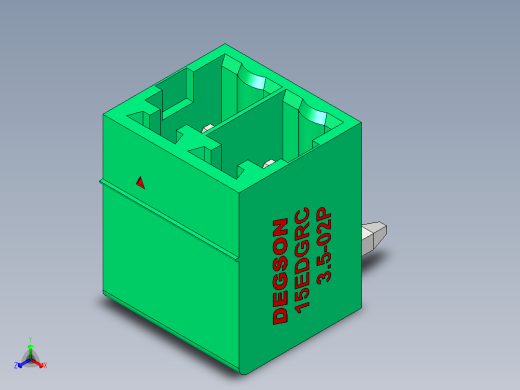DEGSON 15EDG 系列 3.5mm 插拔式接线端子 FullPack-15EDGRC-3.5-02P-14-00AH