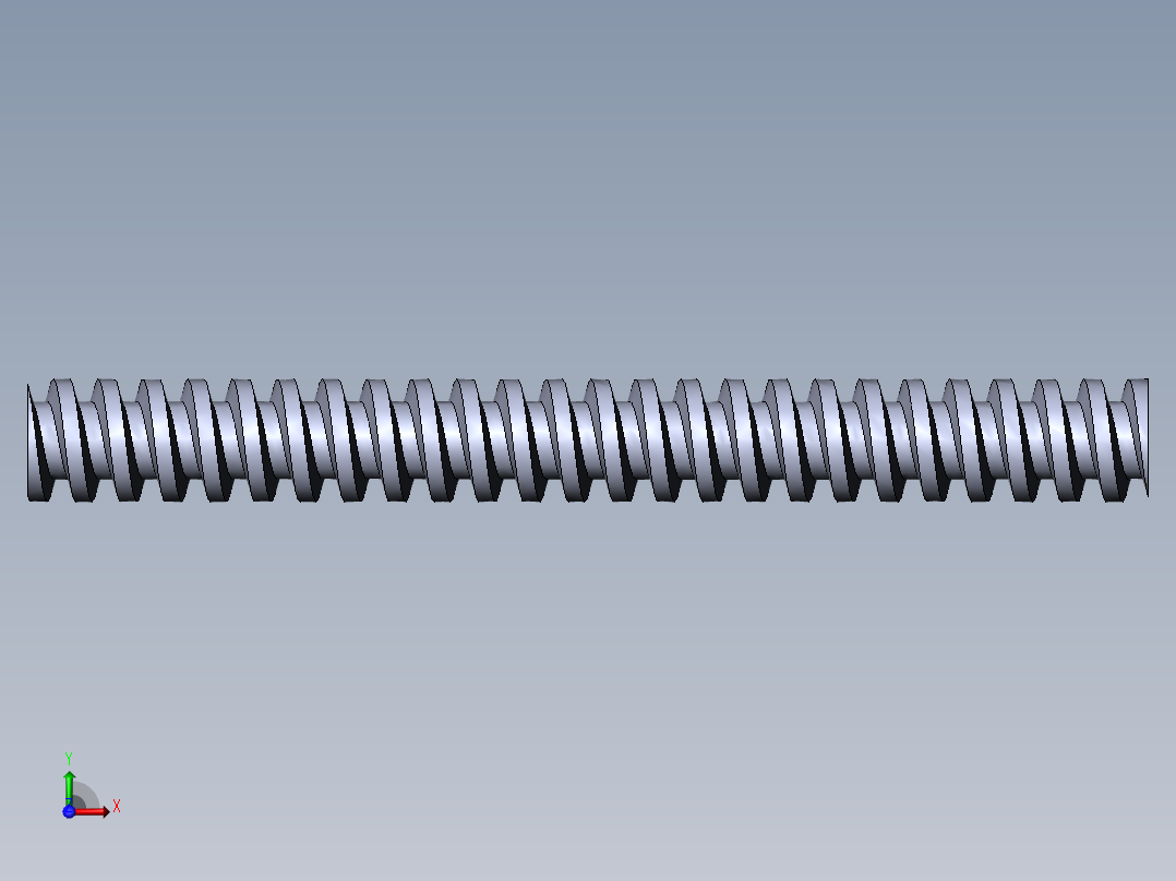 公制 （ISO） 梯形螺钉-TR22x8x200.SLDPRT前视图