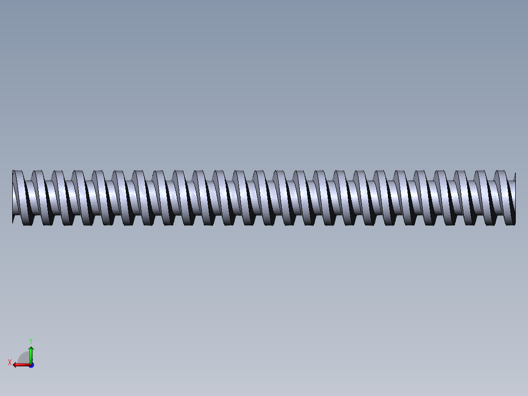 公制 （ISO） 梯形螺钉-TR22x8x200.SLDPRT后视图