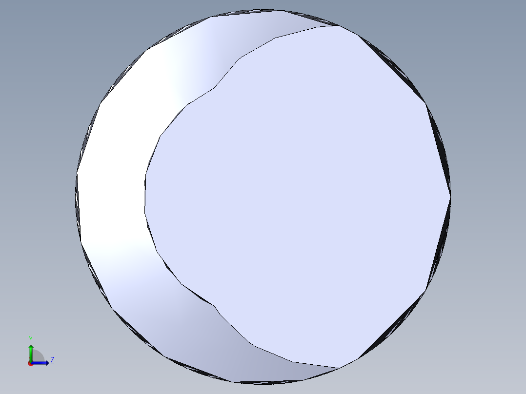 公制 （ISO） 梯形螺钉-TR22x8x200.SLDPRT左视图