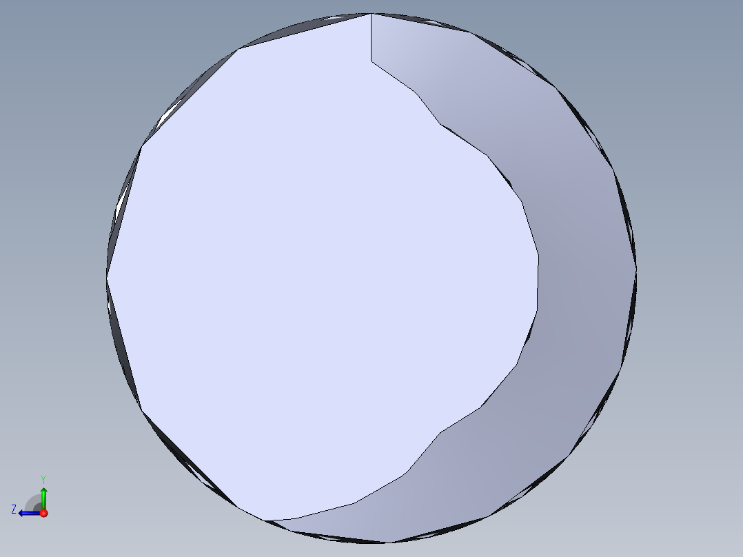 公制 （ISO） 梯形螺钉-TR22x8x200.SLDPRT右视图