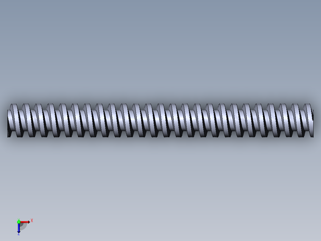 公制 （ISO） 梯形螺钉-TR22x8x200.SLDPRT俯视图