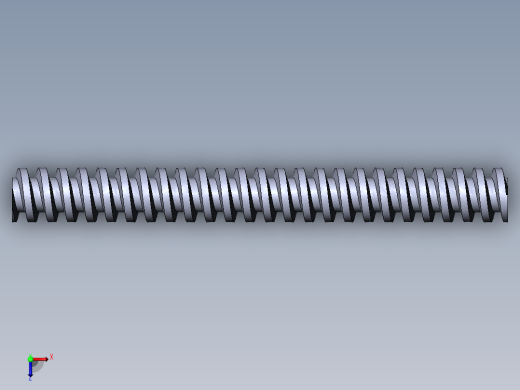 公制 （ISO） 梯形螺钉-TR22x8x200.SLDPRT俯视缩略图