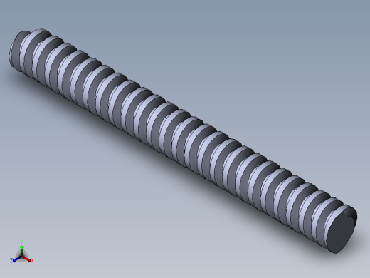 公制 （ISO） 梯形螺钉-TR22x8x200.SLDPRT正等轴测缩略图