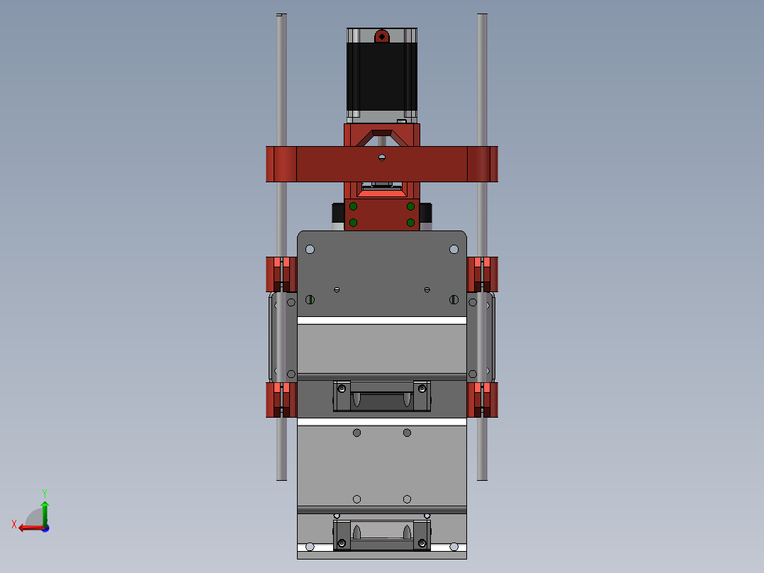 cnc刀具组件设计模型后视图