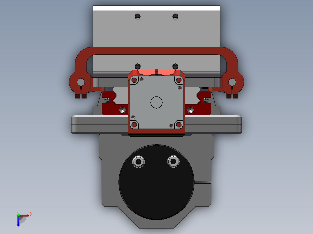 cnc刀具组件设计模型俯视图