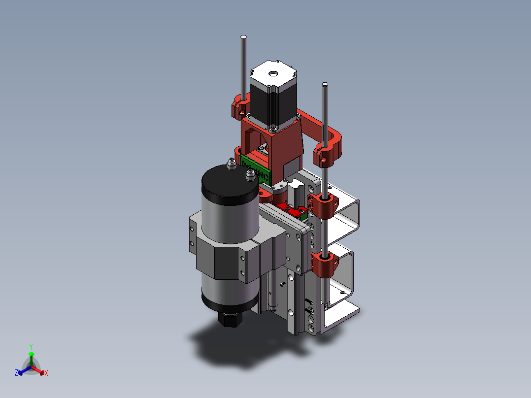 cnc刀具组件设计模型正等轴测图