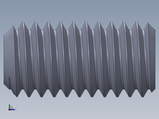 UNC 平头紧定螺钉-UNC SET SCREW 0.375 x0.750.SLDPRT左视缩略图