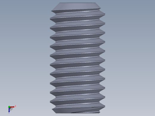 UNC 平头紧定螺钉-UNC SET SCREW 0.375 x0.750.SLDPRT俯视缩略图
