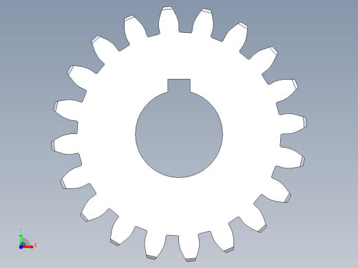 正齿轮压力角20 -48dp-20pa-20t spur gear前视缩略图