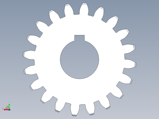 正齿轮压力角20 -48dp-20pa-20t spur gear后视缩略图