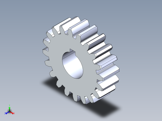 正齿轮压力角20 -48dp-20pa-20t spur gear正等轴测缩略图