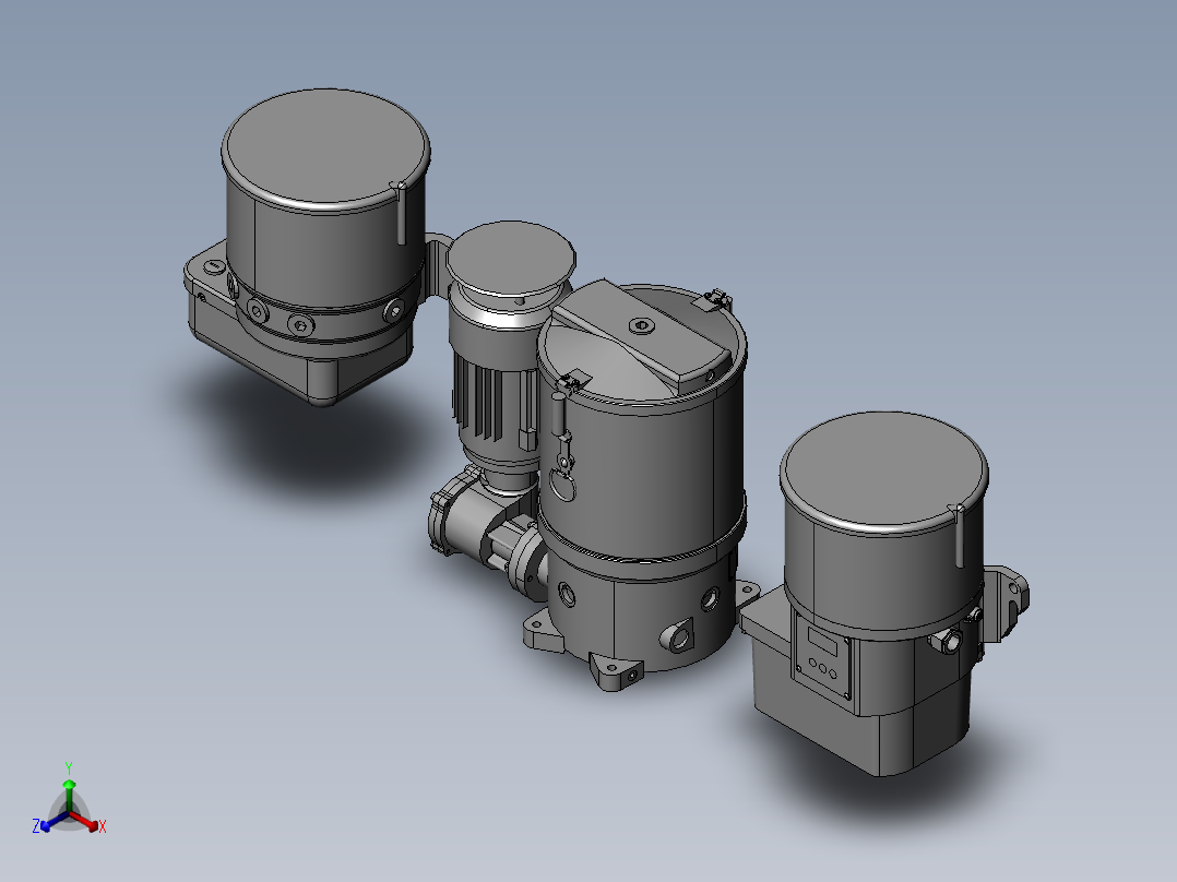 GM油泵 自动润滑泵 自动加油泵 3款正等轴测图