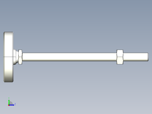 不銹鋼水平調整腳座2259-3D多系列多零件图纸模型左视缩略图