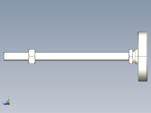 不銹鋼水平調整腳座2259-3D多系列多零件图纸模型右视缩略图