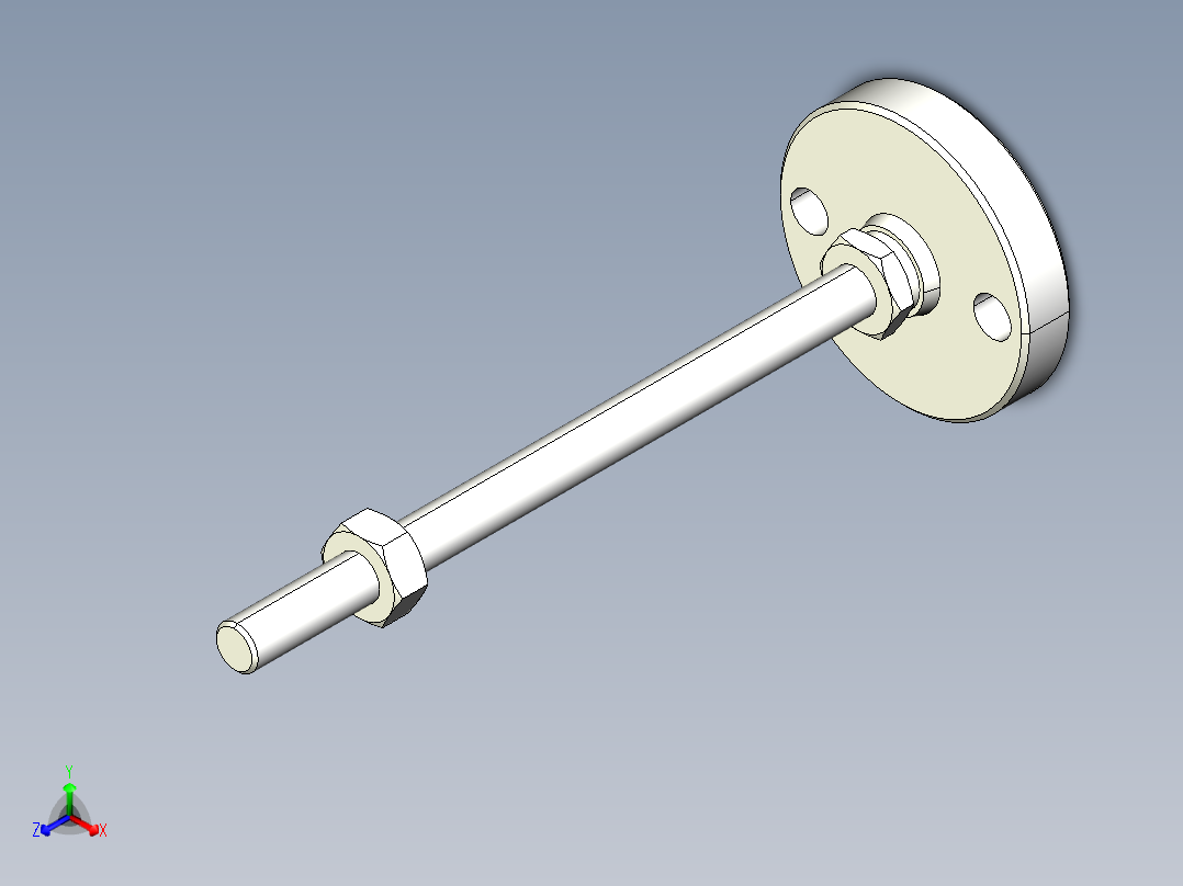 不銹鋼水平調整腳座2259-3D多系列多零件图纸模型正等轴测图