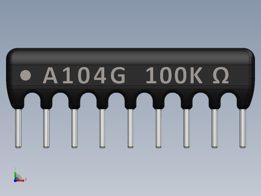 电容器 二极管 电阻器-Resistor Network 100K Ohm 9-Pin