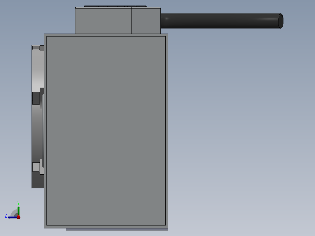 旋转工作台右视图