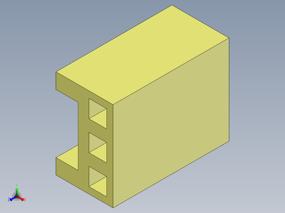 connector (3pin) female正等轴测图