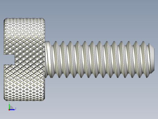 开槽滚花螺钉-M2 x 6mm左视缩略图