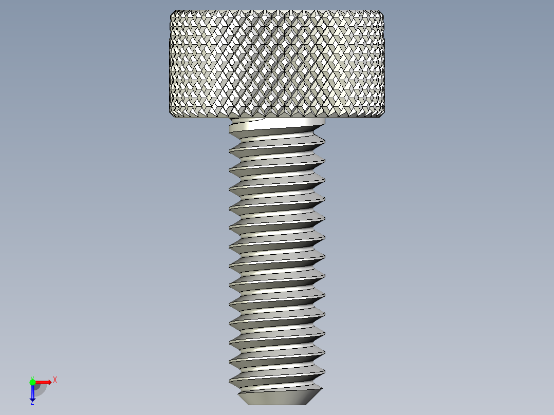 开槽滚花螺钉-M2 x 6mm俯视图