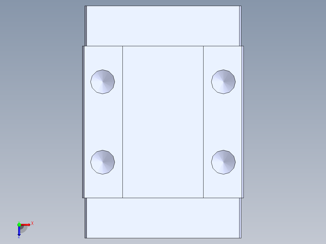 上银直线滑轨-MGN9C 滑块俯视图