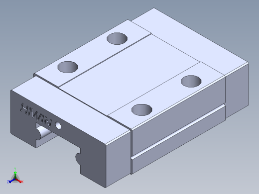 上银直线滑轨-MGN9C 滑块正等轴测缩略图