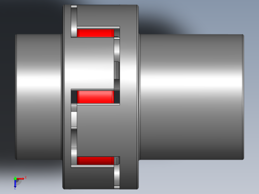 GB╱T 5272-2017[基本型梅花形弹性联轴器（LM型）LM125联轴器 22×38／ 50×84]俯视缩略图