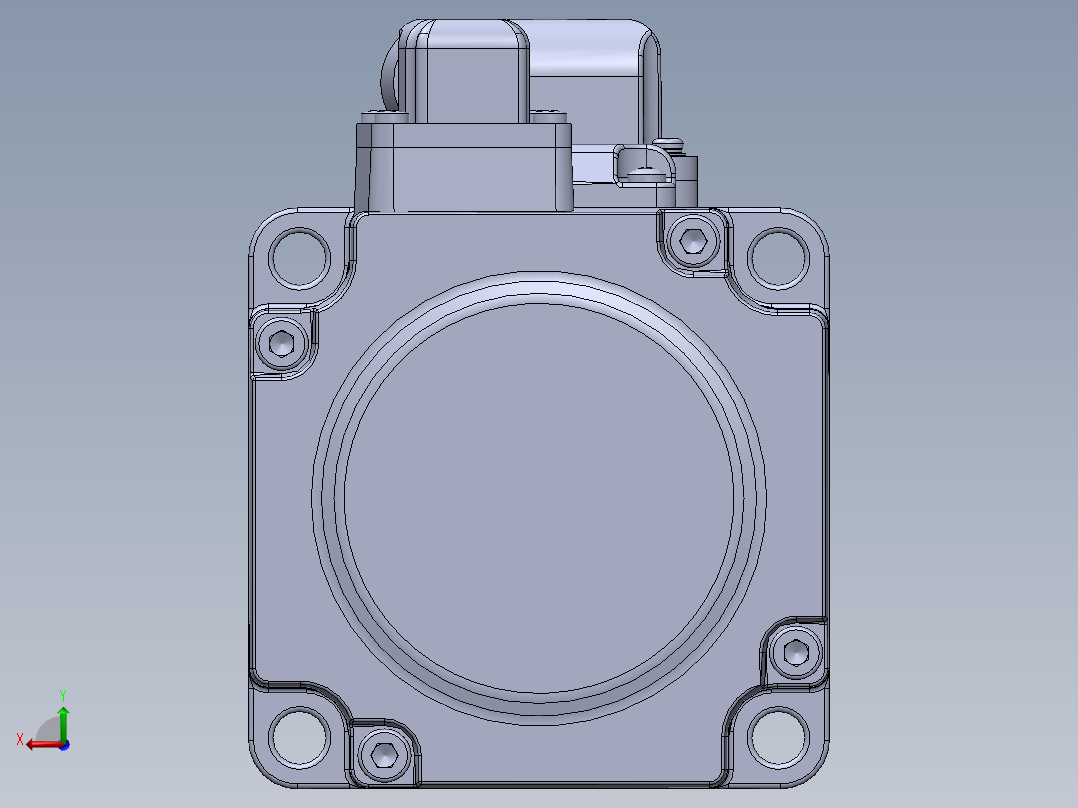 汇川电机(200w刹车）MS1H1-20B30CB-A334Z 外形图后视图