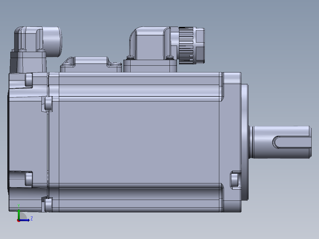 汇川电机(200w刹车）MS1H1-20B30CB-A334Z 外形图左视图