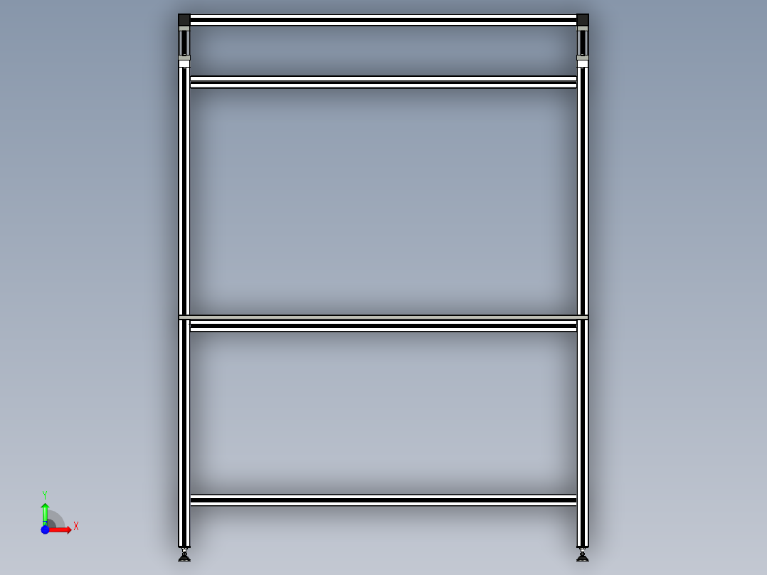 型材-WORKB 2 FULL DETAIL MODEL前视图