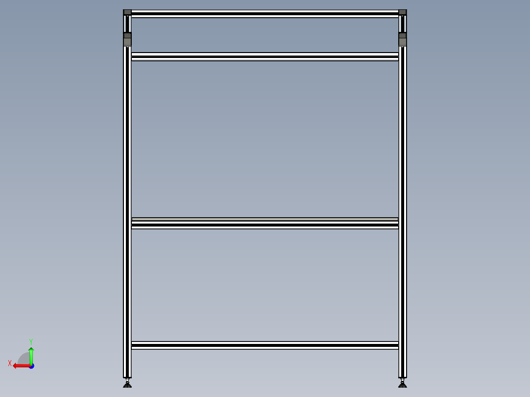 型材-WORKB 2 FULL DETAIL MODEL后视图