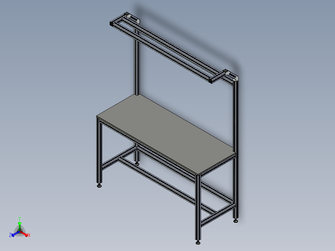 型材-WORKB 2 FULL DETAIL MODEL正等轴测图