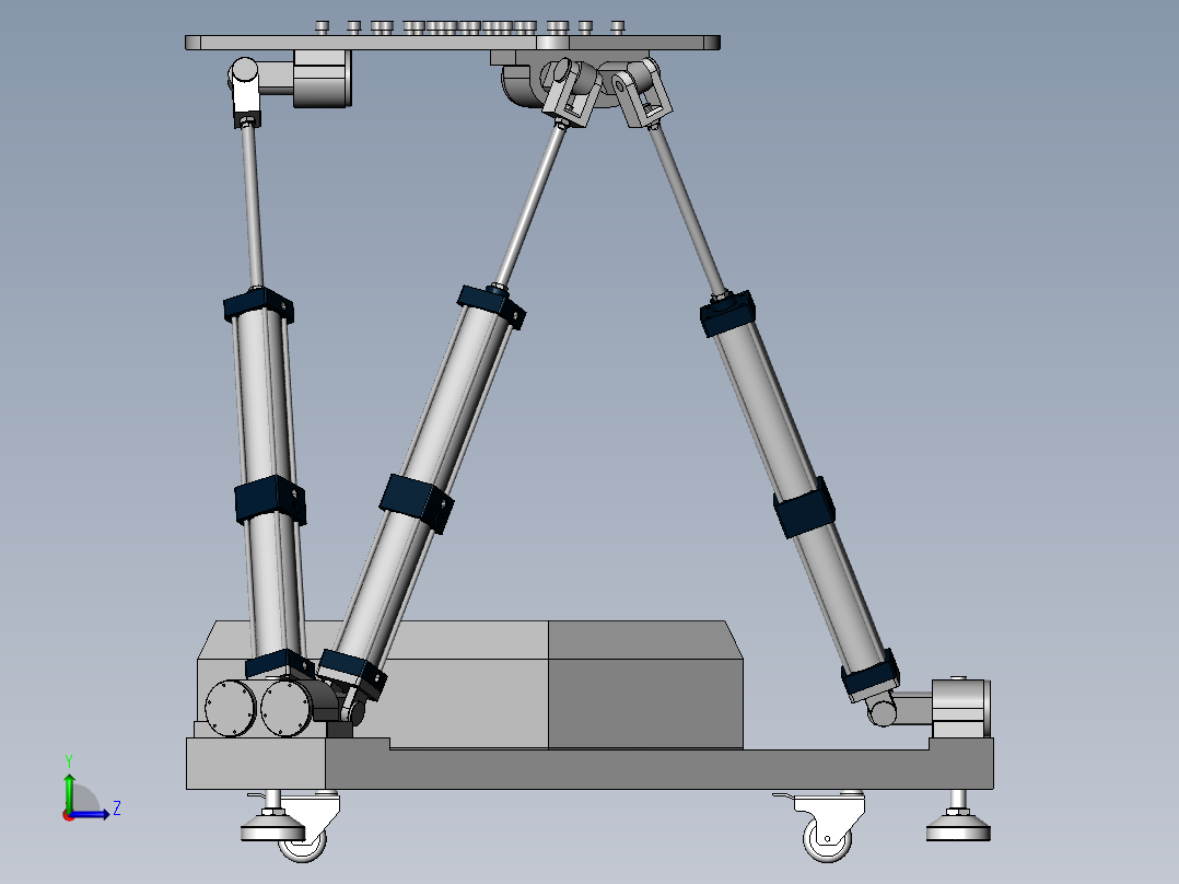 六自由度平台左视图
