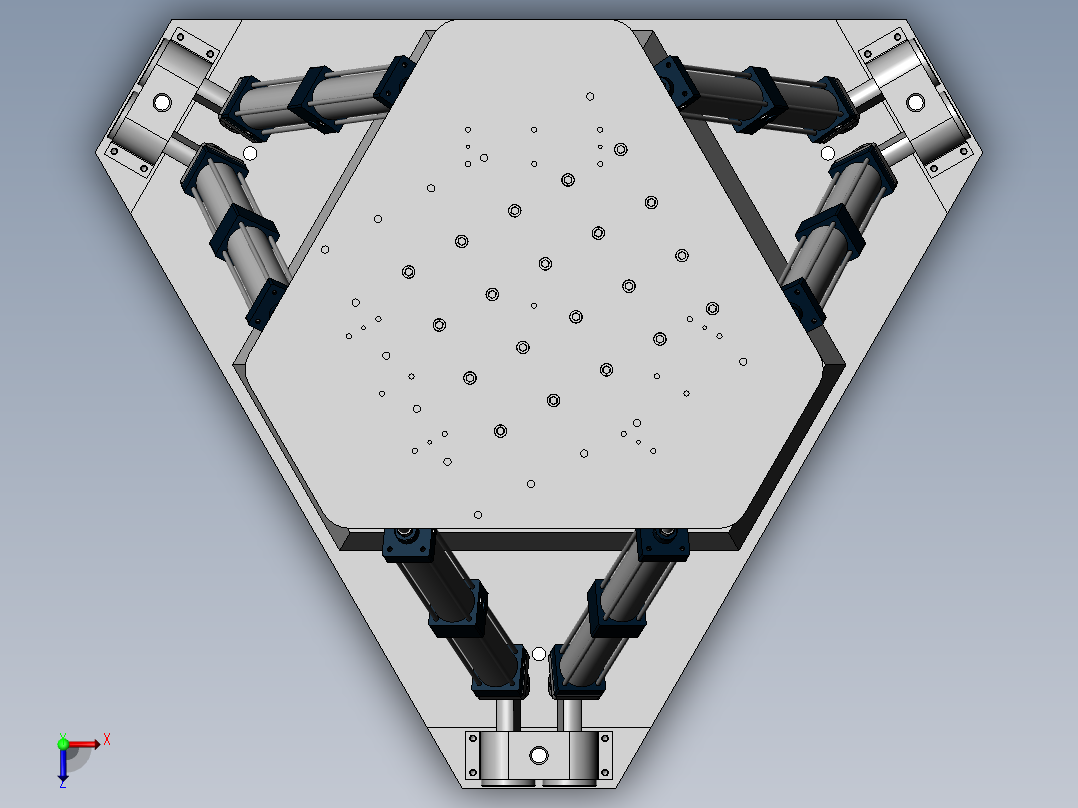 六自由度平台俯视图