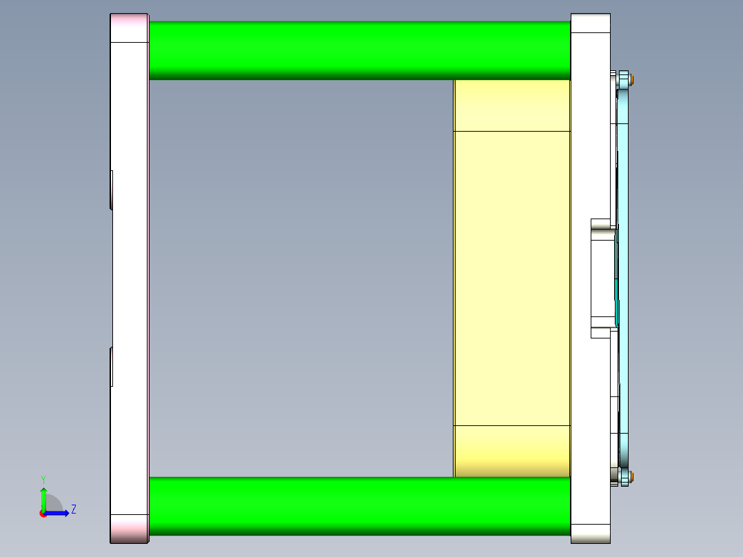 T300-A-笔记本CNC工装夹具三维模型CNC3左视图