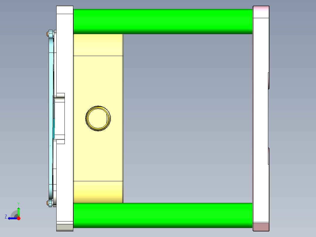 T300-A-笔记本CNC工装夹具三维模型CNC3右视图